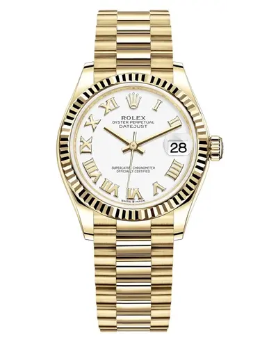 Rolex Datejust 31 MM Yellow Gold White Dial Model M278270-0020 M278278-0020 (white, arb12398)