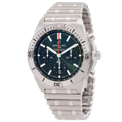 AB0134101L2A1 Breitling Chronomat B01 42 Mens Green Dial Automatic Chronograph (green, arb1294)