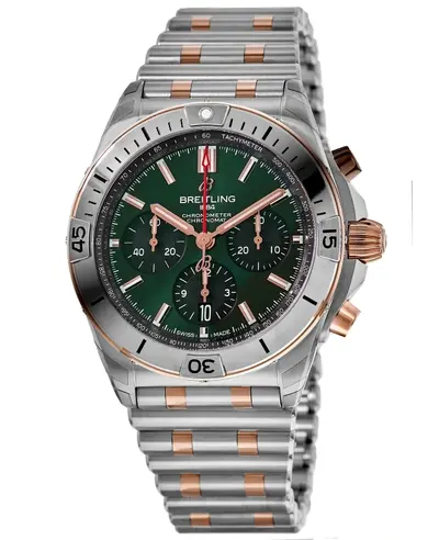 Breitling Chronomat B01 42 Automatic Chronograph Green Dial Rose Gold - UB0134131L1U1 (green, arb12757)