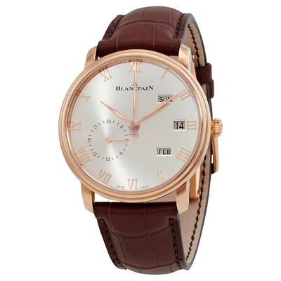 Blancpain Villeret N06670A036042N055B Mens Automatic Watch Rose Gold Case Grey Dial (brown, arb1521)