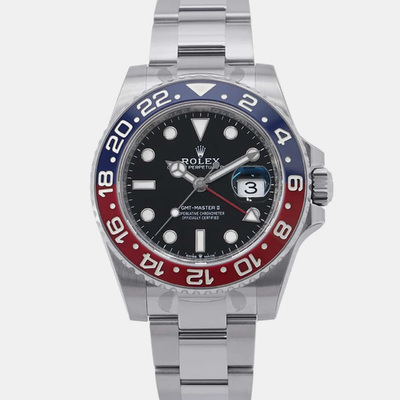 Rolex Black Stainless Steel GMT-Master II 126710BLRO Automatic Men's Wristwatch 1114066 (black, arb8346)