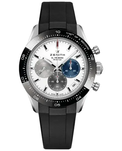 Authentic Zenith Chronomaster Sport 03.3100.3600/69.R951 Men's Automatic Chronograph White Dial Rubber Strap Luxury Watch (white, arb9266)