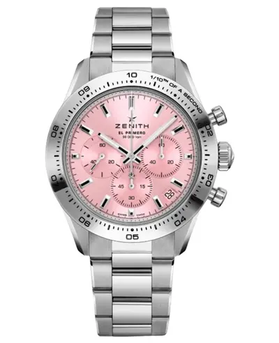 Brand New Authentic Zenith Chronomaster Sport Automatic Chronograph Pink Dial Steel Men's Watch 03.3109.3600/18.M3100 (pink, arb9271)