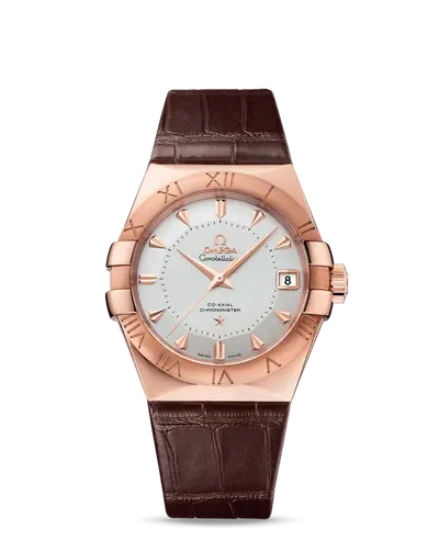 Authentic Omega Constellation Co-Axial Master Chronometer Model 123.53.38.21.02.001 Silver Dial Rose Gold Case Women's Watch (arb9350)
