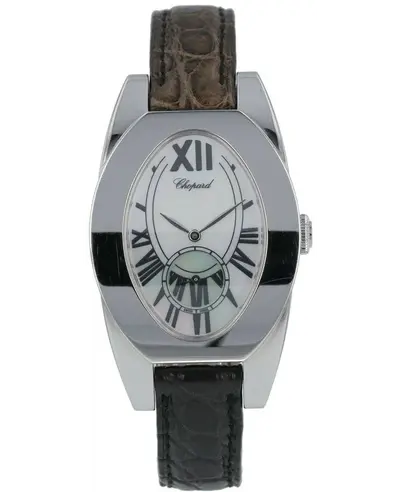 Chopard Classique 18K White Gold Leather Strap Women's Watch Model 127482-1001 (arb9358)