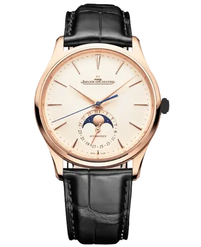 Jaeger-LeCoultre Model 1362511: Master Ultra Thin Men's Watch - Polished Rose Gold Case with Leather Strap (beige, arb9538)