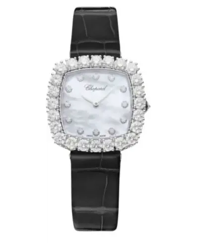 Chopard L'Heure Du Diamant Mother of Pear Dial, White Gold Case with Diamond Bezel and Hour Markers - Model 13A386-1106 (Women's Watch) (arb9555)