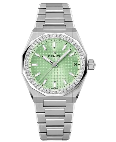Zenith Defy Skyline Model 16.9400.670/61.I001 Green Dial Diamond Steel Women's Watch (green, arb9579)