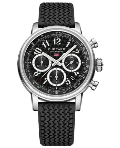 Chopard Mille Miglia 168619-3001 Automatic Chronograph with Black Dial, Rubber Strap Men's Sports Watch (black, arb9620)
