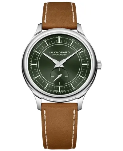 Chopard L.U.C XPS Automatic Forest Green Dial Brown Leather Strap Men's Watch Model 1686293001 168629-3001 (green, arb9625)