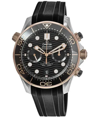 Omega Seamaster Diver 300M Black Dial Rubber Men's Watch, Model No. 210.22.44.51.01.001 (black, arb9680)