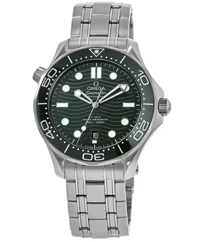 Omega Seamaster Diver 300M Automatic Green Dial Steel Bracelet Men's Watch Model No: 210.30.42.20.10.001 (green, arb9690)