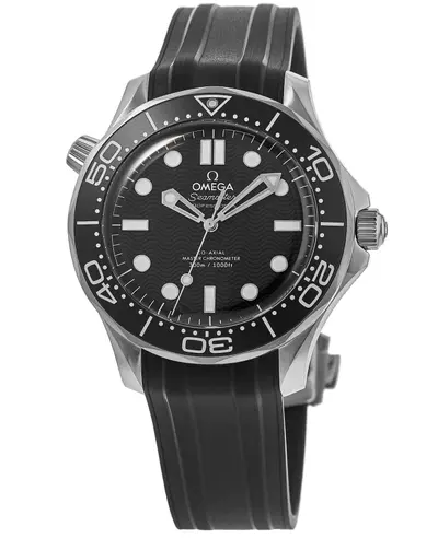 Omega Seamaster Diver 300M Men's Watch Model No. 210.32.42.20.01.003 Automatic Black Dial Rubber Strap Sports Chronograph (black, arb9694)