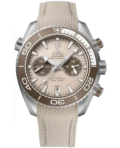 Omega Seamaster Planet Ocean 600M Chronograph Men's Watch Model 215.32.46.51.09.001 Brown Dial Rubber Strap (beige, arb9738)