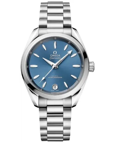 Omega Seamaster Aqua Terra Shades Automatic Chronometer 34mm Blue Dial Steel Women's Watch Model 22010342003002 220.10.34.20.03.002 (blue, arb9763)