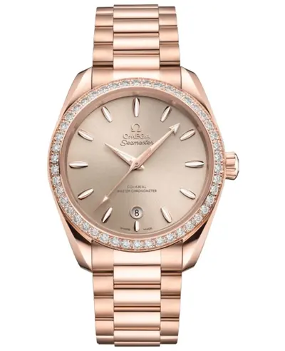 Omega Seamaster Aqua Terra Shades Automatic Chronometer - Model 22055382009001 Champagne Dial Diamond 220.55.38.20.09.001 (arb9873)