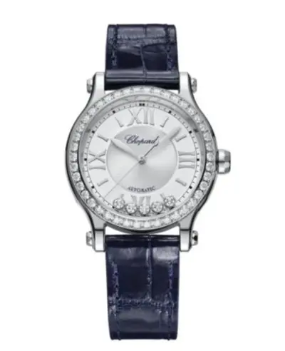 Chopard Happy Sport Automatic Silver Dial Diamond Bezel Women's Watch Model 278608-3003 (arb10074)