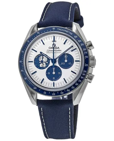 Omega Speedmaster Moonwatch 50th Anniversary Silver Snoopy Award Mens Watch Model 310.32.42.50.02.001 Authentic Luxury Chronograph (arb10169)