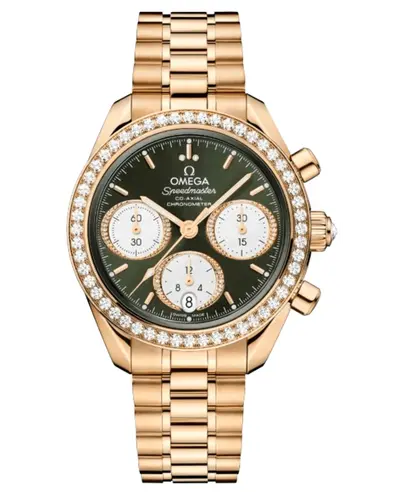 OMEGA Speedmaster Co-Axial Chronograph, Model: 32455385060001 324.55.38.50.60.001 (green, arb10216)
