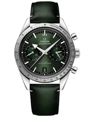 New Omega Speedmaster 332.12.41.51.10.001 Men's Watch with Green Dial and Leather Strap (green, arb10246)