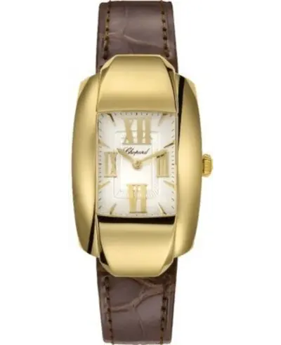 Chopard La Strada White Dial 18K Yellow Gold Leather Strap Women's Watch - Model: 419255-0001 (white, arb10381)