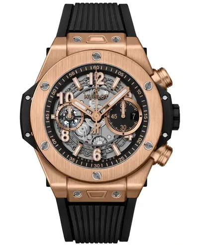 Hublot Big Bang Chronograph Skeleton Dial Rubber Strap Men's Watch Model 421.OM.1180.RX (arb10398)