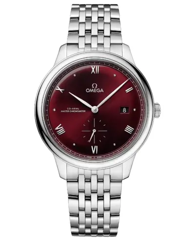 Omega De Ville Prestige Co-Axial Master Chronometer Model 434.10.41.20.11.001 Burgundy Dial Steel Automatic Watch (arb10530)