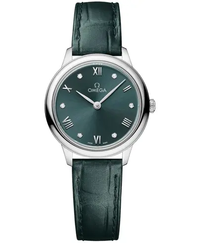 Authentic Omega De Ville Prestige Quartz, Model 434.13.28.60.60.001 (green, arb10539)