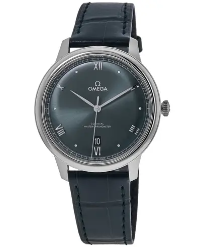 Omega De Ville Prestige Co-Axial Master Chronometer 40mm Automatic Green Dial Leather Strap Men's Watch Model 43413402010001 434.13.40.20.10.001 (green, arb10554)