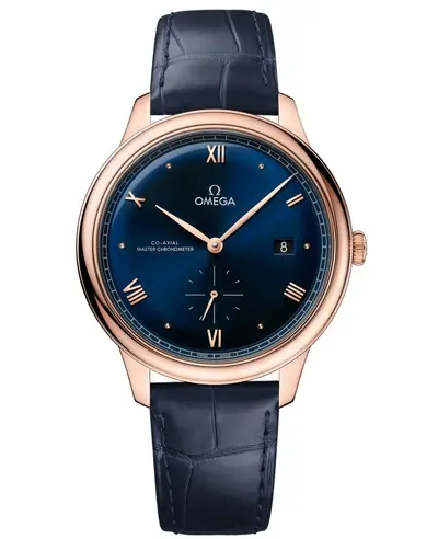 Omega De Ville Prestige Co-Axial Master Chronometer Small Seconds Automatic Watch Model Code 43453412003001 434.53.41.20.03.001 (blue, arb10624)