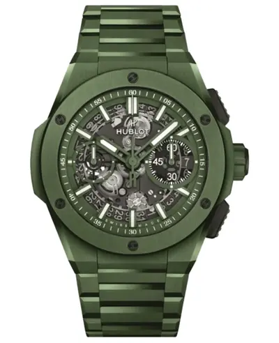 Hublot Big Bang Chronograph Automatic Skeleton Dial Green Ceramic Men's Watch Model 451.GX.5220.GX (arb10674)