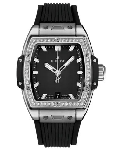 Authentic Hublot Spirit of Big Bang 662.nx.1170.rx.1204, Model 662NX1170RX1204 - Women's Automatic Luxury Watch with Diamond Bezel (black, arb11084)