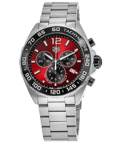 Tag Heuer Formula 1 Men's Red Dial Chronograph Quartz Watch CAZ101AN.BA0842 (red, arb11526)