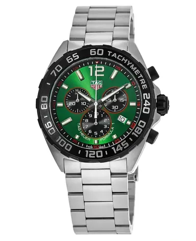 Tag Heuer Formula 1 Chronograph Quartz Green Dial Stainless Steel Men's Watch CAZ101AP.BA0842 (green, arb11528)