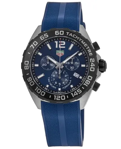 Tag Heuer Formula 1 Men's Chronograph Quartz Blue Dial Rubber Strap CAZ101AV.FT8077 (blue, arb11533)