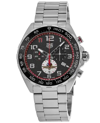 CAZ101AW.BA0842 Tag Heuer Formula 1 Indy 500 Chronograph Black Dial Steel Men's Watch (black, arb11534)