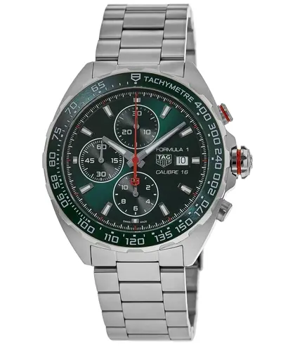 Tag Heuer Formula 1 Automatic Chronograph Green Dial Steel Men's Watch CAZ201H.BA0876 (green, arb11543)