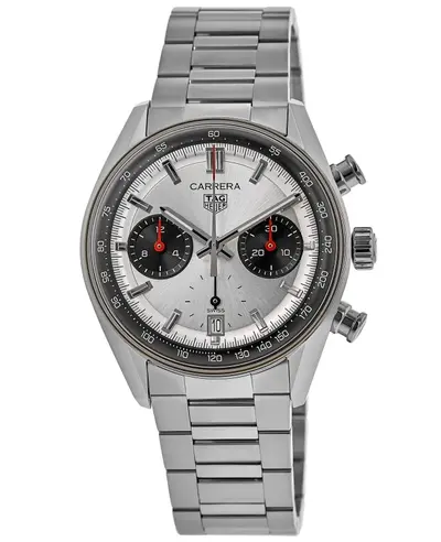 Tag Heuer Carrera Chronograph CBS2216.BA0041 White Panda Dial Men's Steel Sports Watch (white, arb11595)
