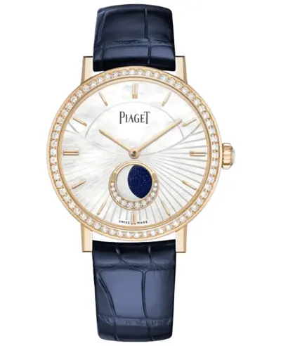 Piaget Altiplano G0A47104 - Women's Automatic Luxury Watch with Mother-of-Pearl Dial, Diamond Bezel (62 Brilliant-Cut Diamonds approx. 0.87 ct), Moonphase Display (arb11736)