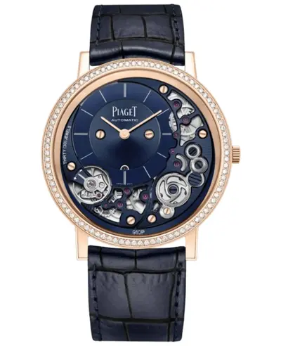 Piaget Altiplano Ultimate Automatic G0A47124 - Blue Dial, 18K Rose Gold, Diamond Bezel (blue, arb11738)