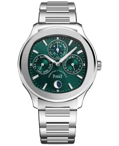Piaget Polo Chronograph Perpetual Calendar Automatic Green Dial Steel Men's Watch Model G0A48005 (green, arb11742)