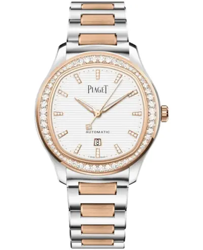 Piaget Polo Date Women's Watch 18K Rose Gold & Steel Diamond Bezel, Model G0A48026 (white, arb11746)