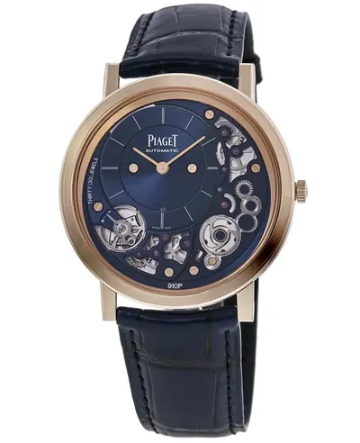 Piaget Altiplano Ultimate Automatic Blue Dial 18K Rose Gold Men's Watch - Model G0A48125 (blue, arb11749)