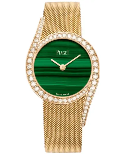 Piaget Limelight Gala Automatic Model G0A48214 - Women's Watch 18K Rose Gold Case Green Dial Diamond Bezel (green, arb11751)
