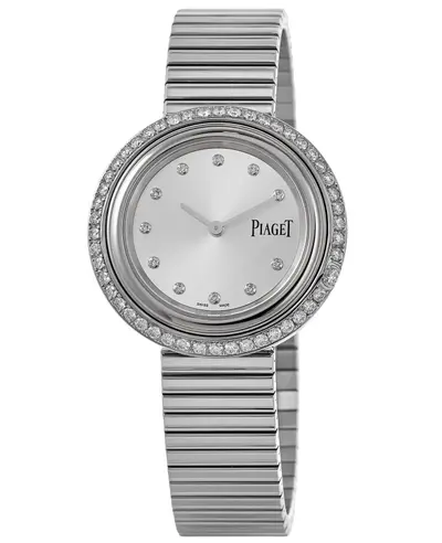 Piaget Possession G0A48390CD Grey Dial Custom Diamond Bezel Steel Women's Watch G0A48390-CD (arb11756)
