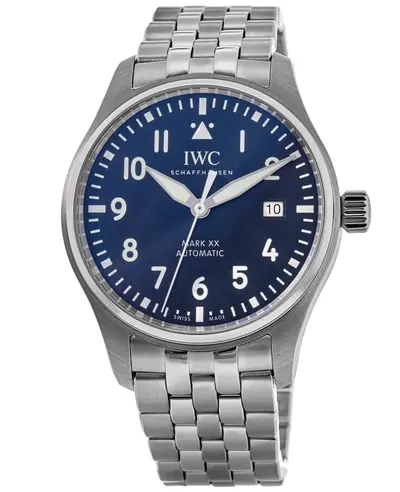 IWC Pilot's Mark XX Automatic Blue Dial Steel Men's Watch IW328204 (blue, arb11791)