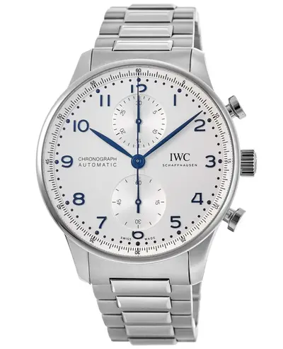 IWC Portugieser Automatic Chronograph Silver Dial Steel Men's Watch Model IW371617 (arb11844)