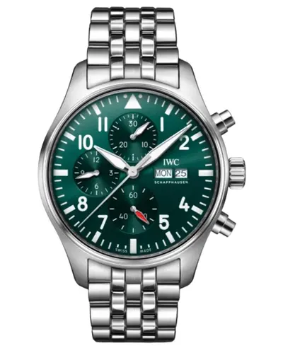 IWC Pilot's Chronograph Automatic IW378006 - Steel Case Green Dial Men's Watch (green, arb11854)