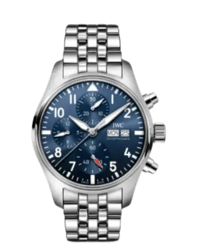 IWC Pilot's Chronograph IW388102 Blue Dial Steel Men's Watch (blue, arb11859)