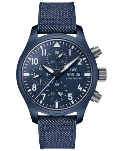 IWC Pilot's Top Gun Oceana Automatic Chronograph Blue Dial Rubber Strap Men's Watch Model IW389404 (blue, arb11871)